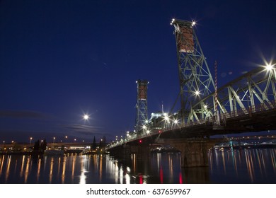 Hawthorne Bridge At Night