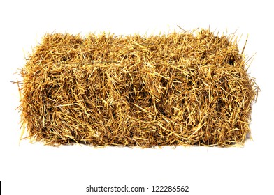 Hay Bale Isolated On White