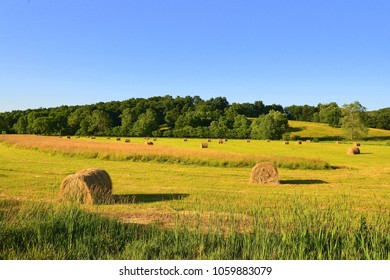 Hay Bales In Owen County, Indiana