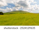 Hay bluff, Penybegwn in welsh, in the Black Mountains, South Wales, United Kingdom near the English border. Landscape , Wide angle Blurred or defocussed.