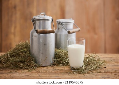 hay milk, milk, milk can, bio, milk glass, hay, farmer