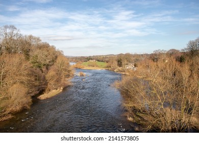 Hay On Wye And The River Wye In England And Wales.