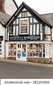 HAY ON WYE, WALES - FEBRUARY 25, 2013: Hay On Wye Booksellers. Hay On Wye Is A Town In Wales On The Border With England Famous For The Annual Book Fair In May.