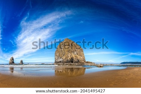 The Haystack Rock on the Cannon Beach, Ecola State Park, Oregon