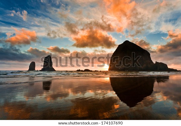 Sunset Cannon Beach Oregon