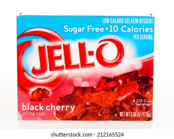 Hayward, CA - July 24, 2014: Packet Of JELL-O Brand Sugar Free Gelatin In Black Cherry Flavor