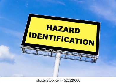 Hazard Identification Sign Billboard Clouds Blue Stock Photo 525220030 ...