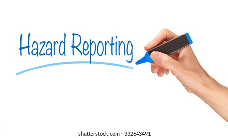 Hazard Reporting, Induction Training Headlines Concept.