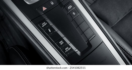 Hazard switch inside a car