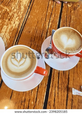 Hazelnut caffe latte and caffe mocha