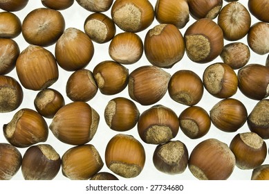 Hazelnuts background