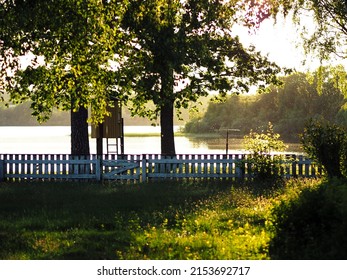 Hazy Summer Night By The Lake