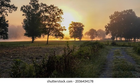 Hazy Summer Sunrise In Floyd County