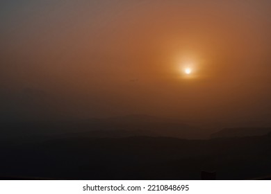 Hazy Sunset At Deccan Mountain