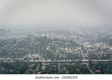 Hazy View From Mount Helix, In La Mesa, California.