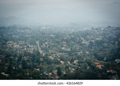 Hazy View From Mount Helix, In La Mesa, California.