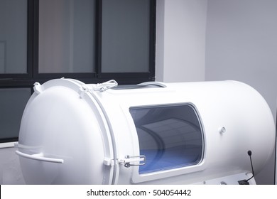 HBOT Hyperbaric Oxygen Therapy Chamber Tank In Hopsital Medical Center Clinic.