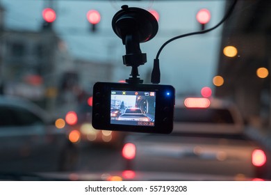 Hd camera recorder for veheicle. - Shutterstock ID 557193208