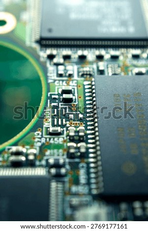          HDD Controller Board Close-Up Showing Electronic Components                      
