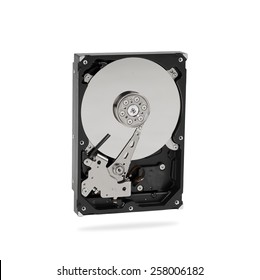 HDD over white background with small shadow.