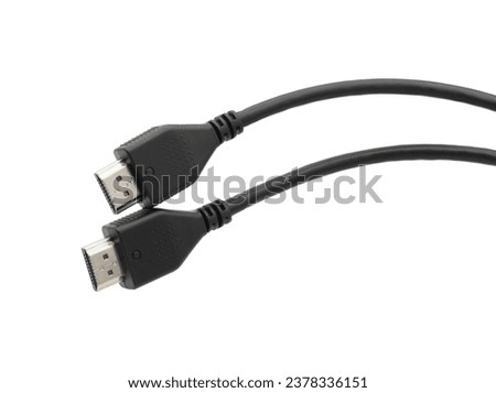 HDMI cable connector isolated on white background