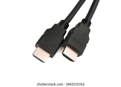 HDMI Cable isolated on white background. HDMI cable connector.