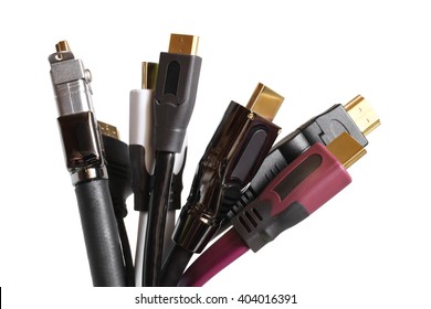 HDMI Cables Isolated On White Background