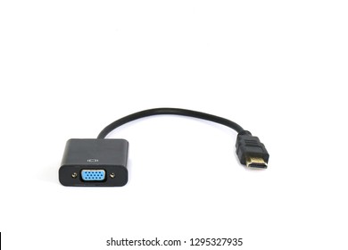 HDMI Convert  VGA isolated on the white background. display connector.