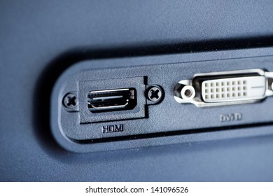 hdmi and DVI port - back of the monitor