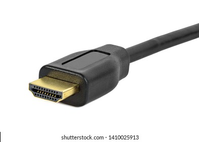 HDMI plug isolated on white background with clipping path