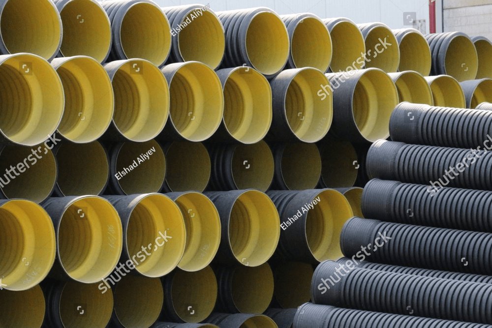 HDPE Corrugated Pipe, HDPE Pipes Manufacturers, HDPE DWC Yellow pipes, Drainage Corrugated Pipe