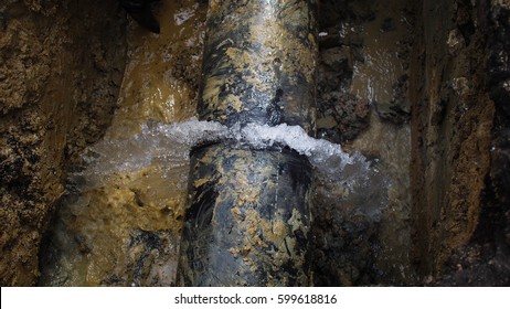 HDPE water pipe burst size 450mm diameter.