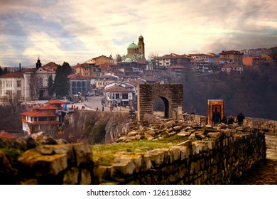 HDR City  Panoramic  Landscape In Veliko Tarnovo, Bulgaria