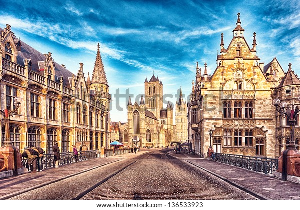 Hdr Image Street Gent Belgium Stock Photo 136533923 | Shutterstock