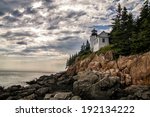 An HDR tone mapped image of the Bass Harbor Head Lighthouse in Acadia National Park, Maine