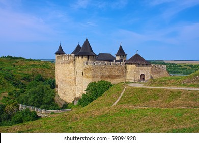 HDR view of Khotyn Fortress 13-15th centuries in Ukraine. - Shutterstock ID 59094928