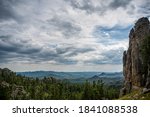 HDR view of Needles Highway - Cathedral Spires in the Black Hills of South Dakota