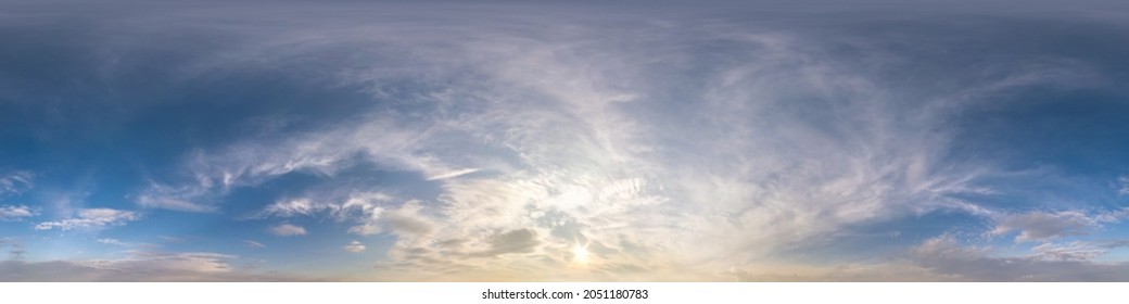 Hdri 360 Panorama Sunset Sky White Stock Photo 2051180783 | Shutterstock