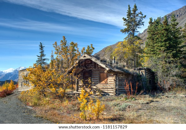 Hdri Abandoned Log Cabin Near Kluane Royalty Free Stock Image