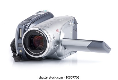 HDV camcoder isolated on white background