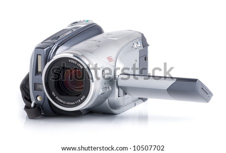 HDV camcoder isolated on white background