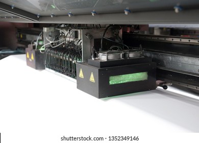     The head of big printer  close up                          