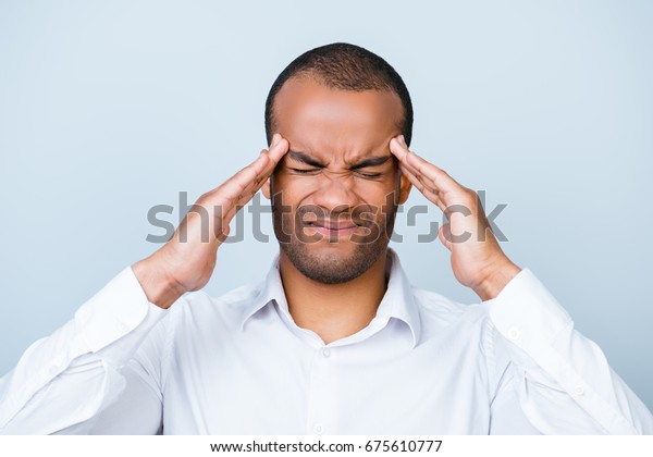 Head Blasting Strong Migraine Struggling Handsome Stock Photo (Edit Now ...