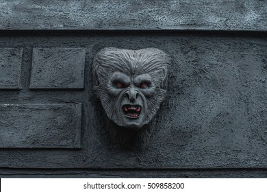 A Head Of Bram Stoker's Vampire Dracula In Whitby, England