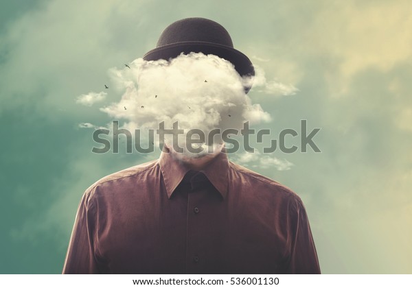 head in the clouds\
minimalist concept