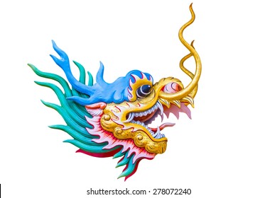 head dragon isolated on white backgrounds