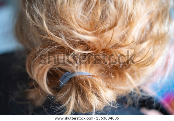 Head Girl Dyed Hair Hair Dye Stock Photo Edit Now 1363834835