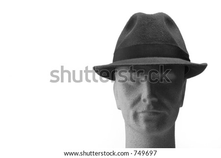head with hat on - front
