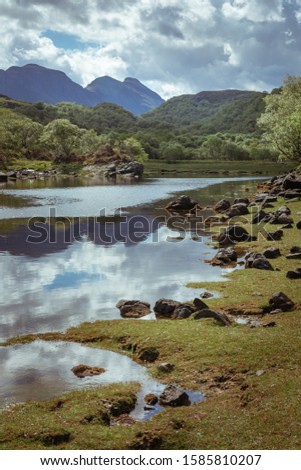 Head of Loch Nedd with the mountain Quinag in the background Stock photo © 
