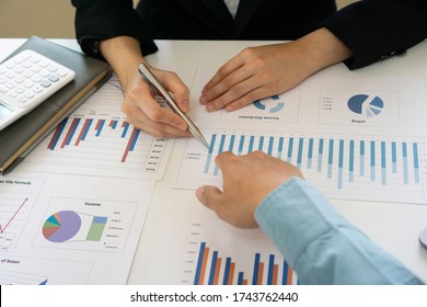 The head of male finance company is constantly checking sales that have skyrocketed from bar graphs and documents. With his secretary At the office desk this morning, Profitability concepts of finance